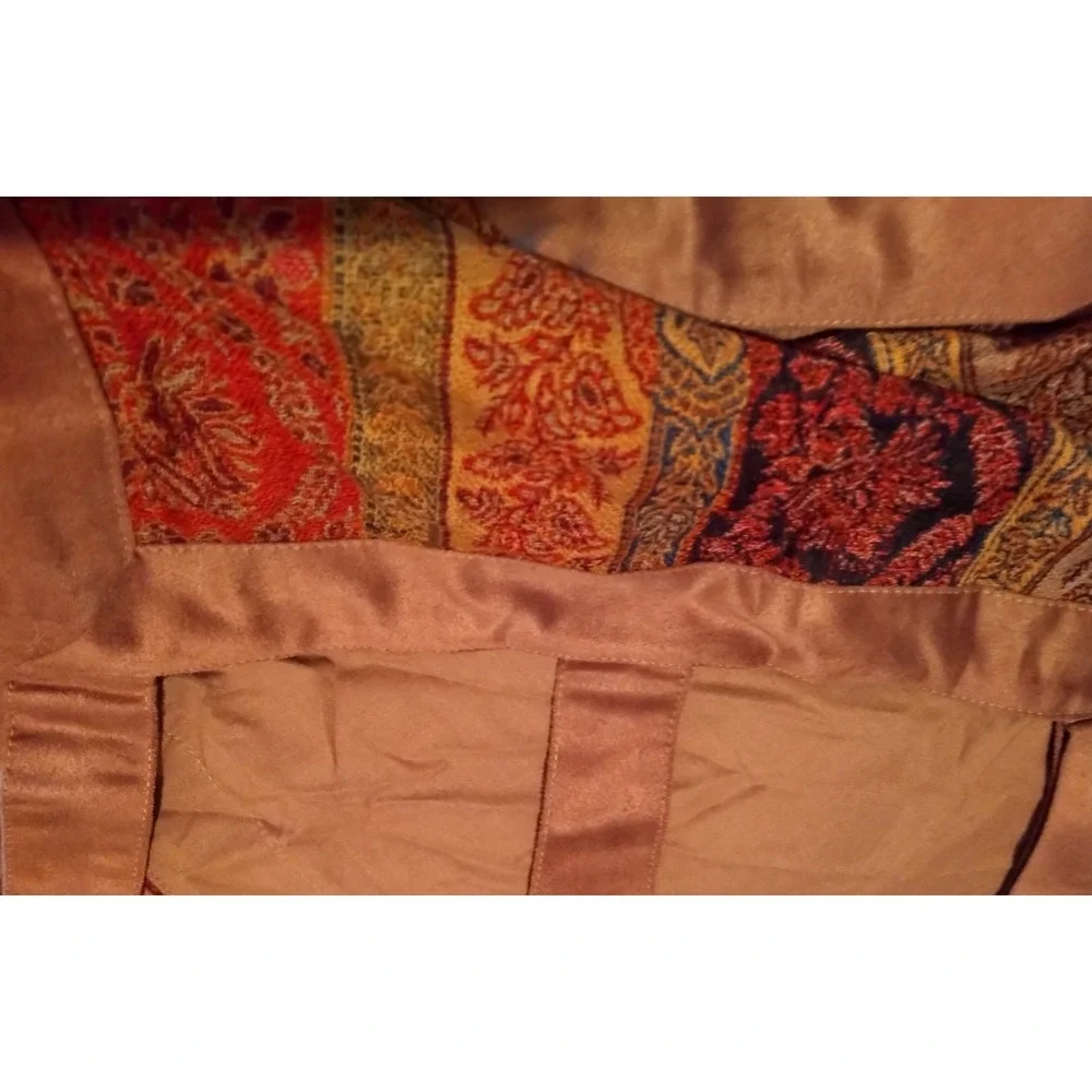 Rare Spiegel Home 100 % Wool Curtains Two Panels Floral Multicolor 40